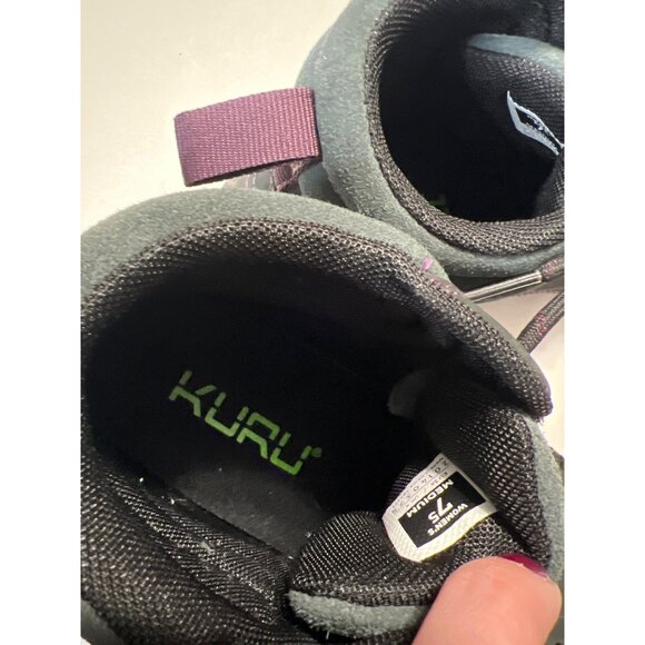 Kuru Quest Womens 7.5 Black Hiking Boots With Purple Stitching - Picture 5 of 9
